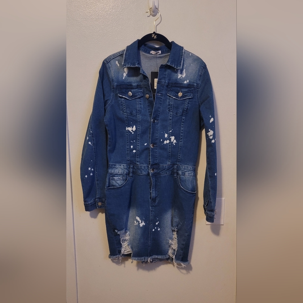 Distressed Jean Dress